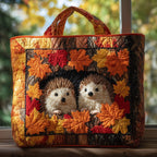 Hedgehog Heaven Quilted Tote Bag printed tote bag