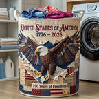 Heritage Patch Quilted Laundry Hamper printed laundry hamper