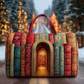 Hidden Library Quilted Duffle Bag printed quilted duffle bag