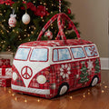 Hippie Christmas Ride Quilted Duffle Bag printed quilted duffle bag
