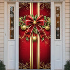 Holiday Bloom Quilted Door Curtain printed door curtain
