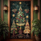Holiday Glee Quilted Door Curtain printed door curtain