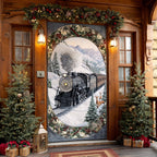 Holiday Steam Track Quilted Door Curtain printed door curtain