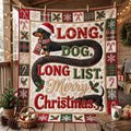 Holiday Wiener Quilted Blanket printed quilt blanket