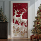 Holiday Woodland Glow Quilted Door Curtain printed door curtain