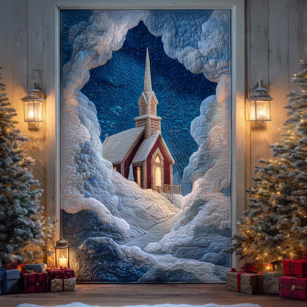 Holy Sanctuary Quilted Door Curtain printed door curtain