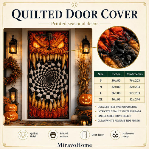 Quilted Door Curtain size and care information