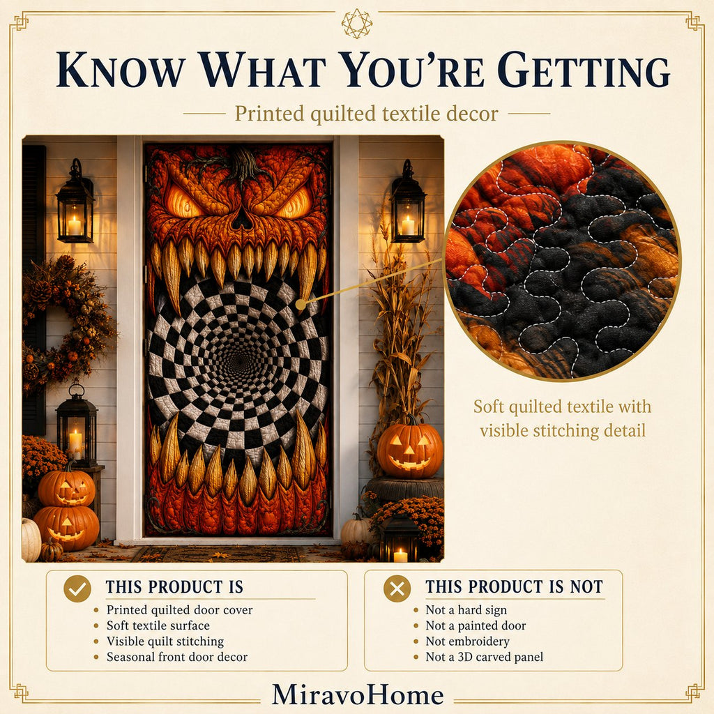 Quilted Door Curtain size and care information