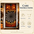 Quilted Door Curtain size and care information