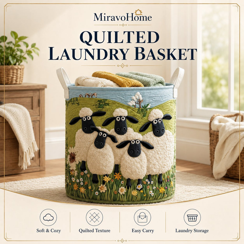 Quilted Laundry Hamper size and care information