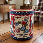 Homestead Heritage Quilted Laundry Hamper printed laundry hamper