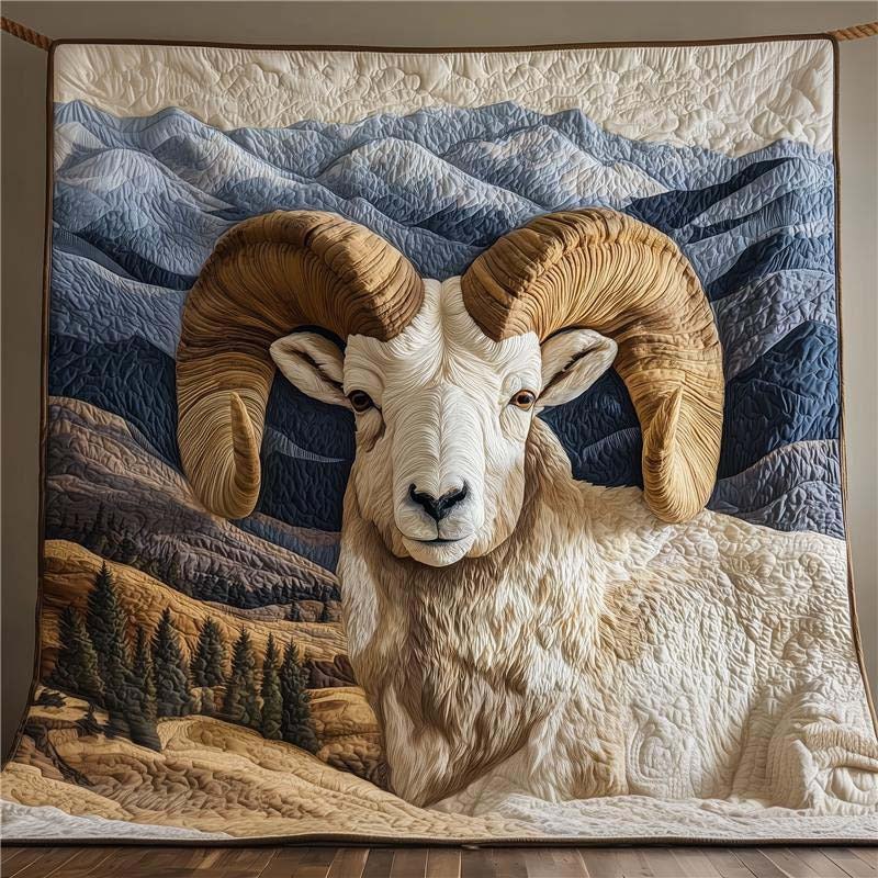 Hornbound Majesty Quilted Blanket printed blanket