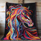 Horse Lover's Dream Quilted Blanket printed blanket