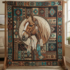 Horse Spirit Quilted Blanket printed blanket