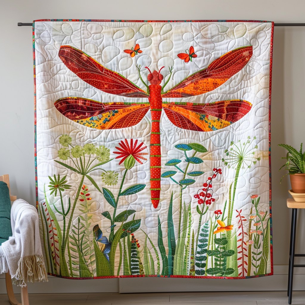 Hovering Harmony Quilted Blanket printed blanket