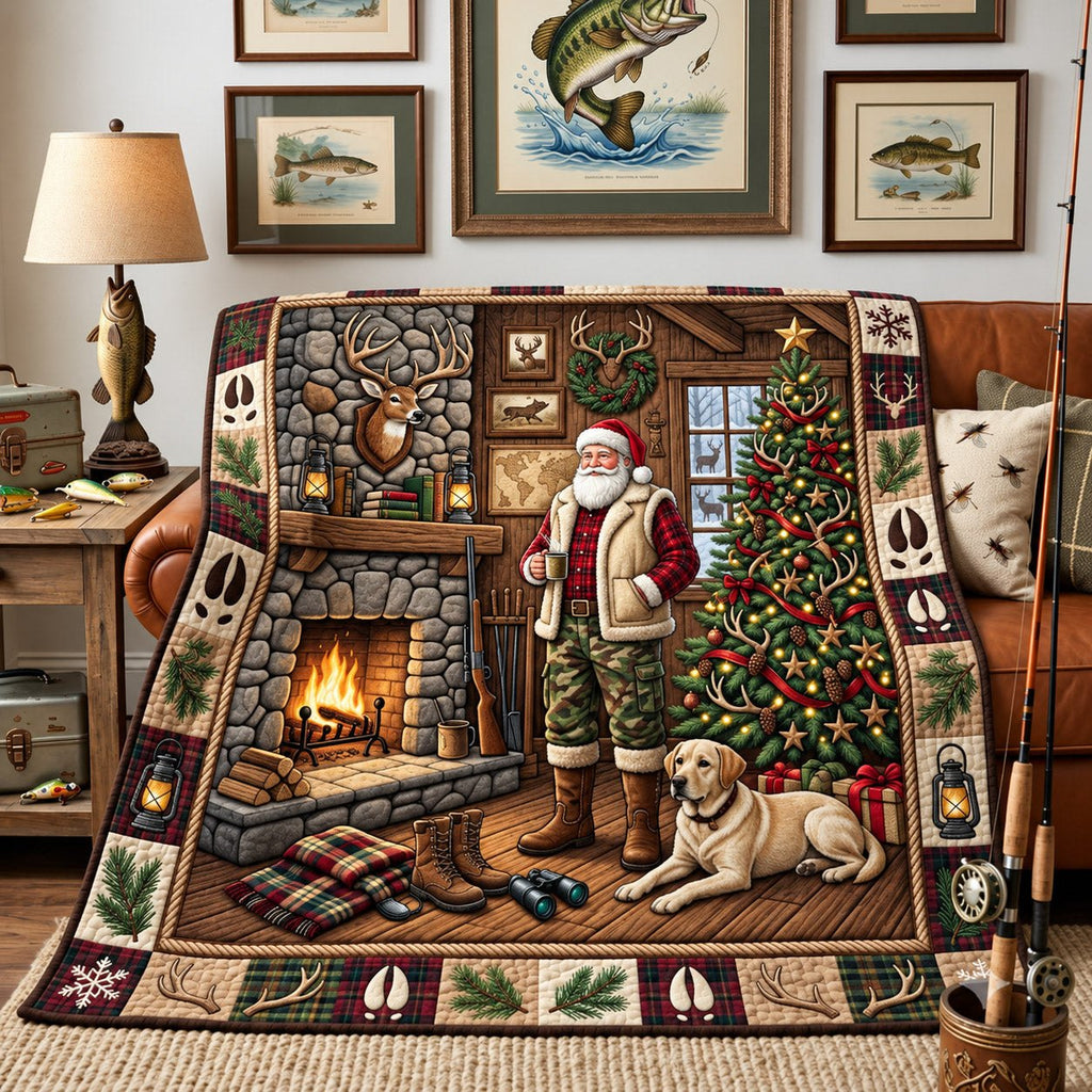 Hunting Lodge Quilted Blanket printed blanket