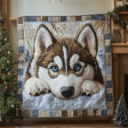 Husky Cloud Quilted Blanket printed blanket