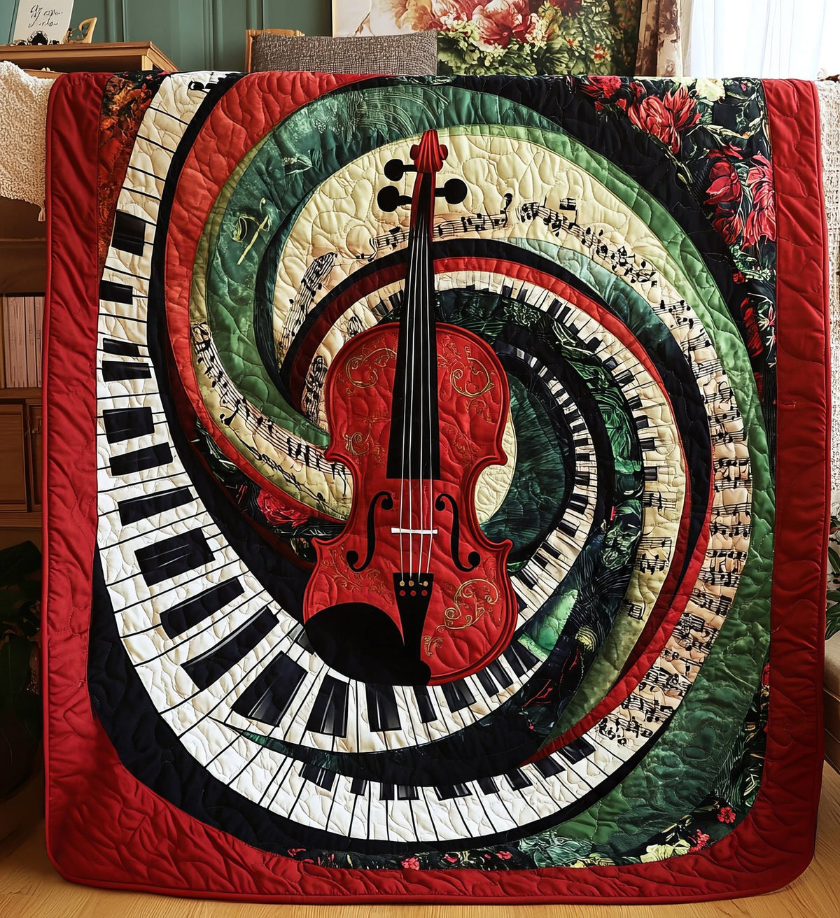 Infinite Symphony Quilted Blanket printed blanket