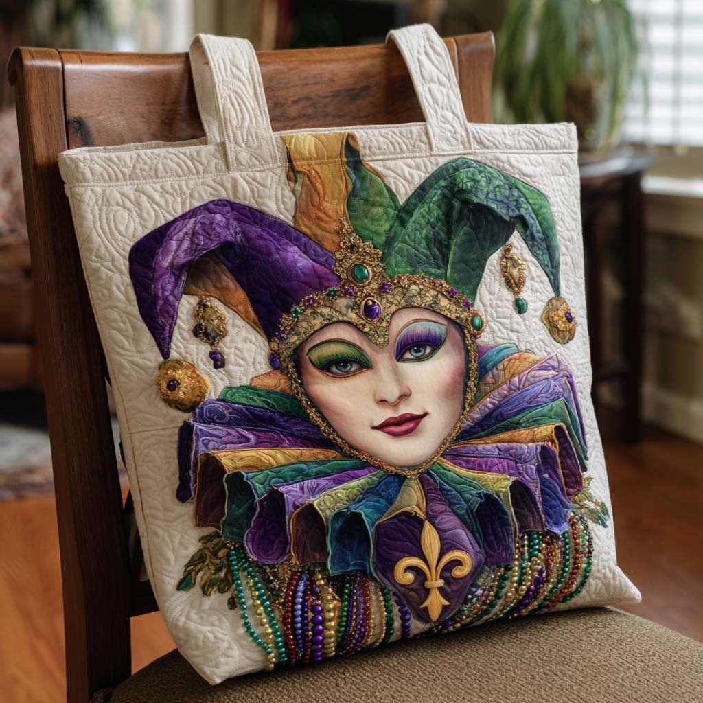 Jester Energy Quilted Tote Bag printed quilted tote bag