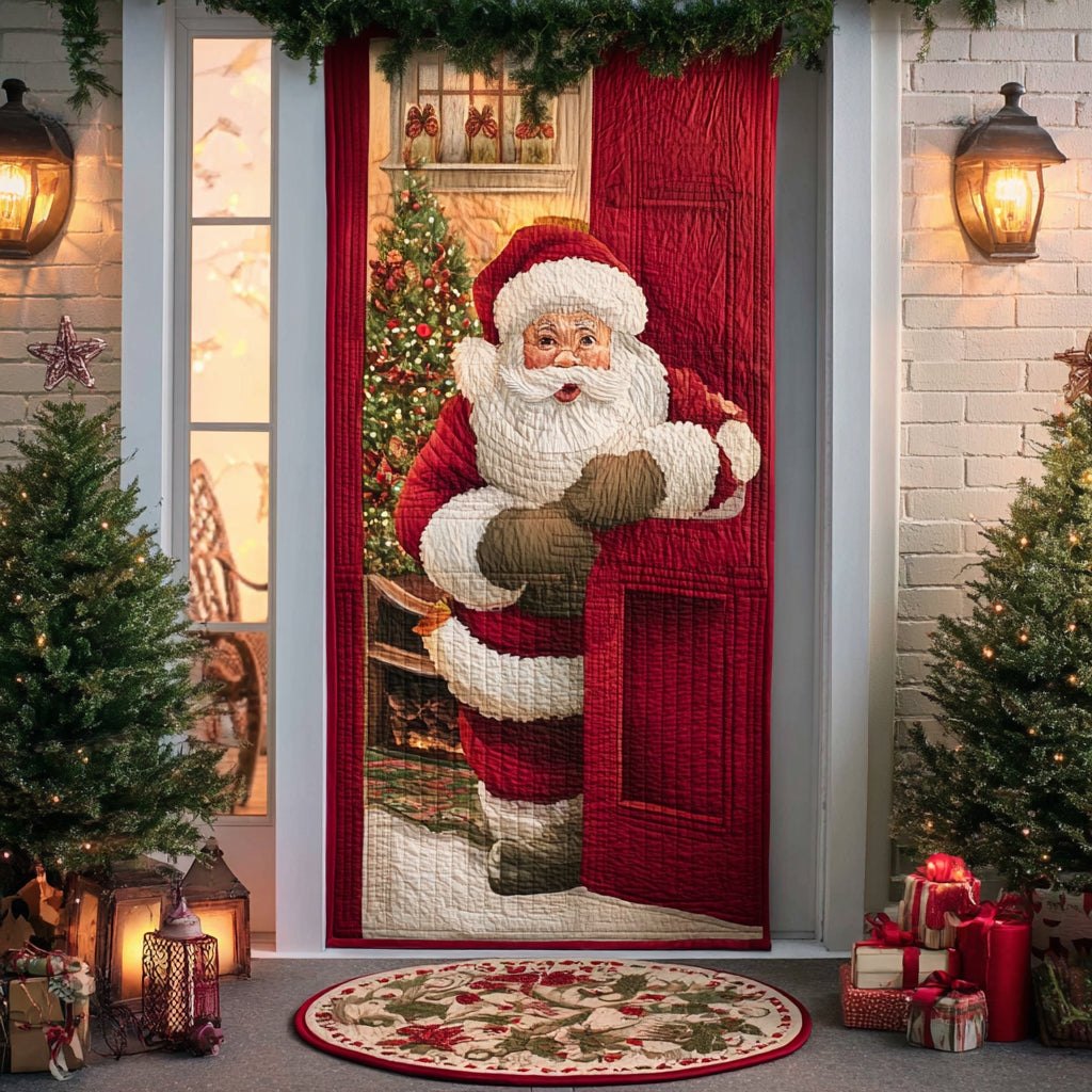 Jolly Greetings Quilted Door Curtain printed door curtain