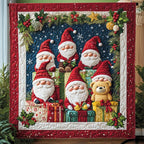 Joyful Gift Givers Quilted Blanket printed blanket