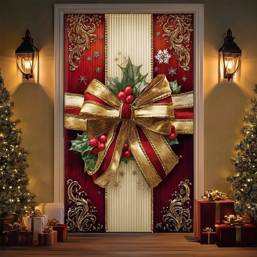 Joyful Gift Quilted Door Curtain printed door curtain