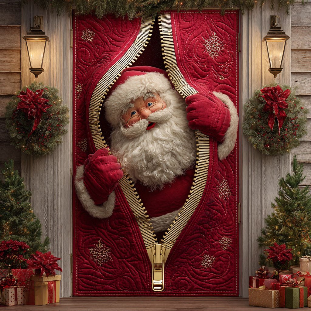 Joyful Peek Quilted Door Curtain printed door curtain