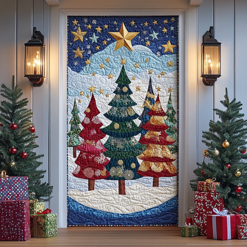 Joyful Scene Quilted Door Curtain printed door curtain