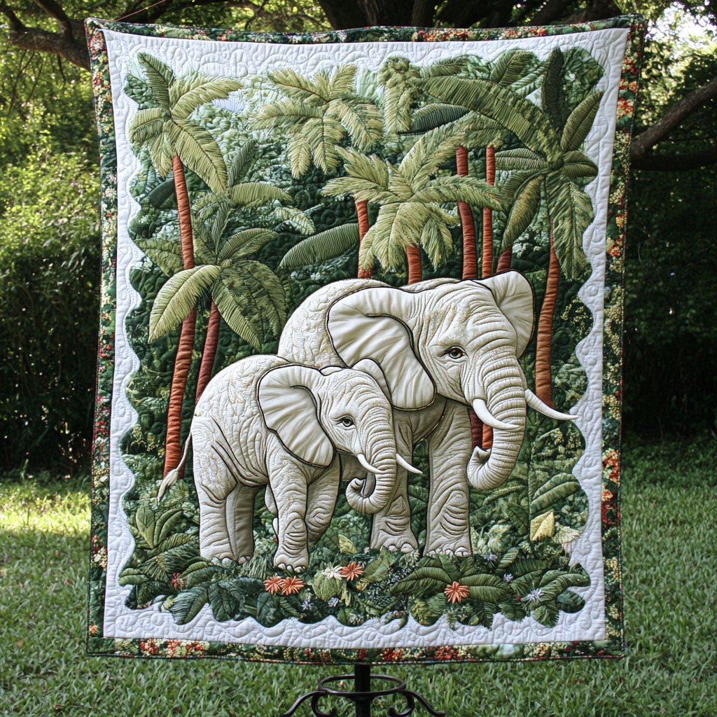Jungle Harmony Quilted Blanket printed blanket