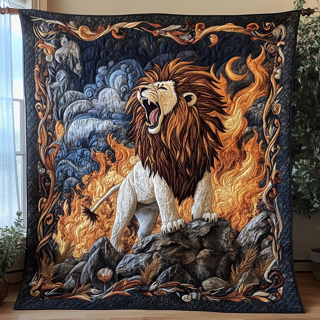 King of the Jungle Quilted Blanket printed blanket