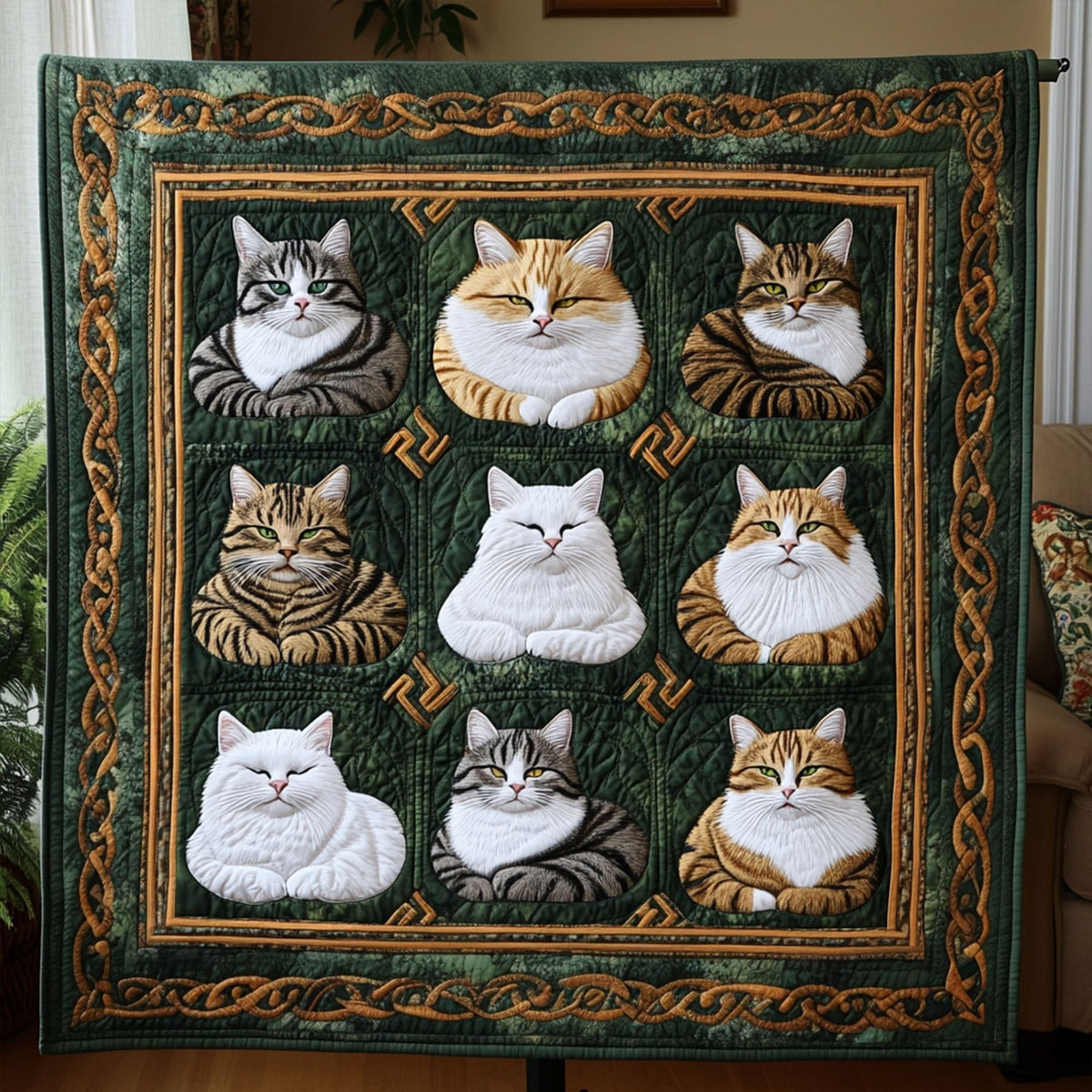 Kitty Kingdom Quilted Blanket printed blanket