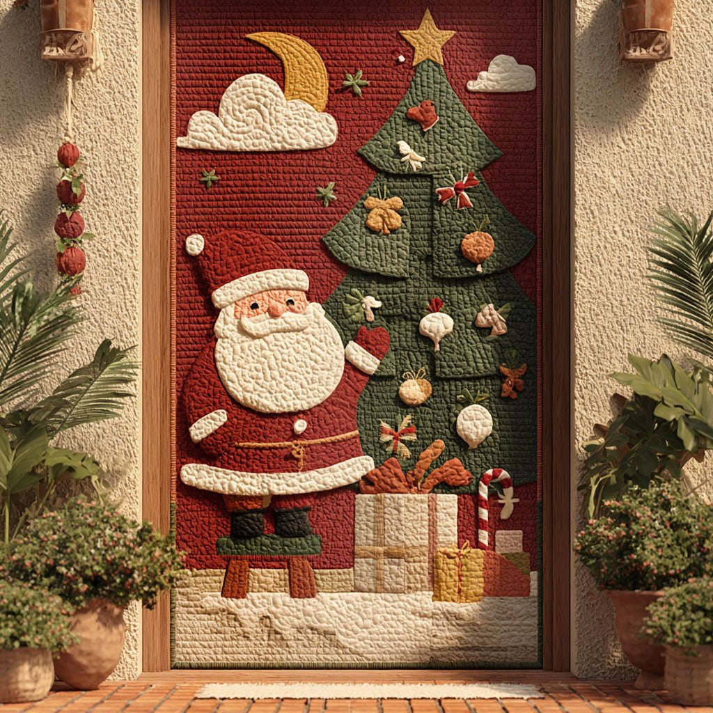 Kris Kringle Magic Quilted Door Curtain printed door curtain
