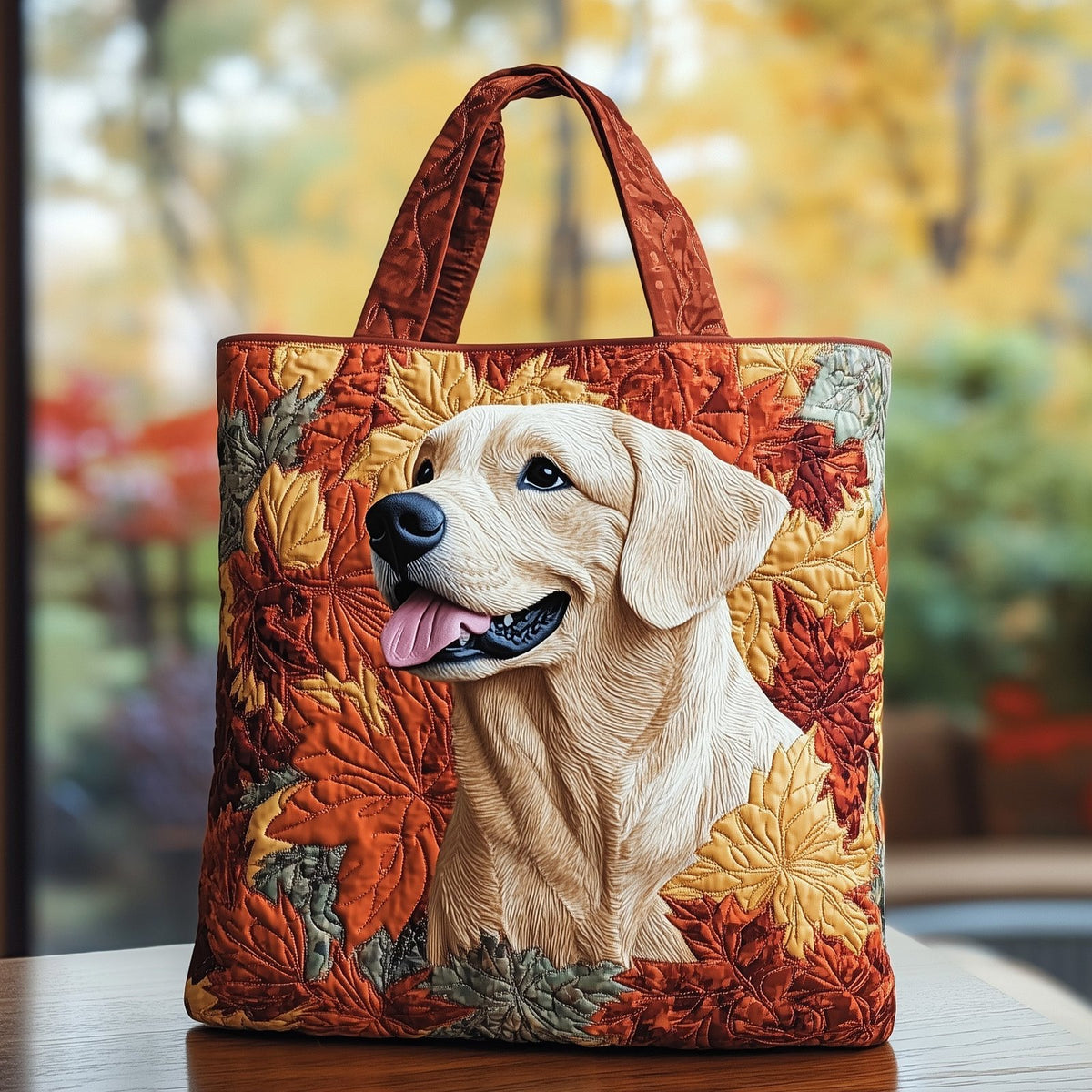Labrador Quilted Tote Bag printed tote bag