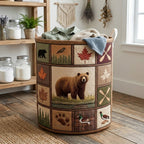 Lakeside Moose Quilted Laundry Hamper printed laundry hamper