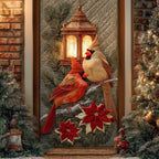 Lantern Cardinal Glow Quilted Door Curtain printed door curtain