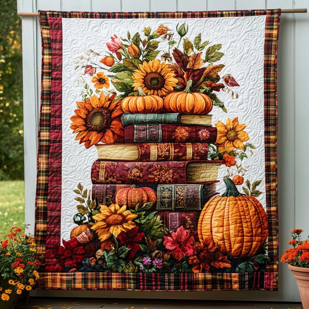 Lazy Fall Afternoon Quilted Blanket printed blanket