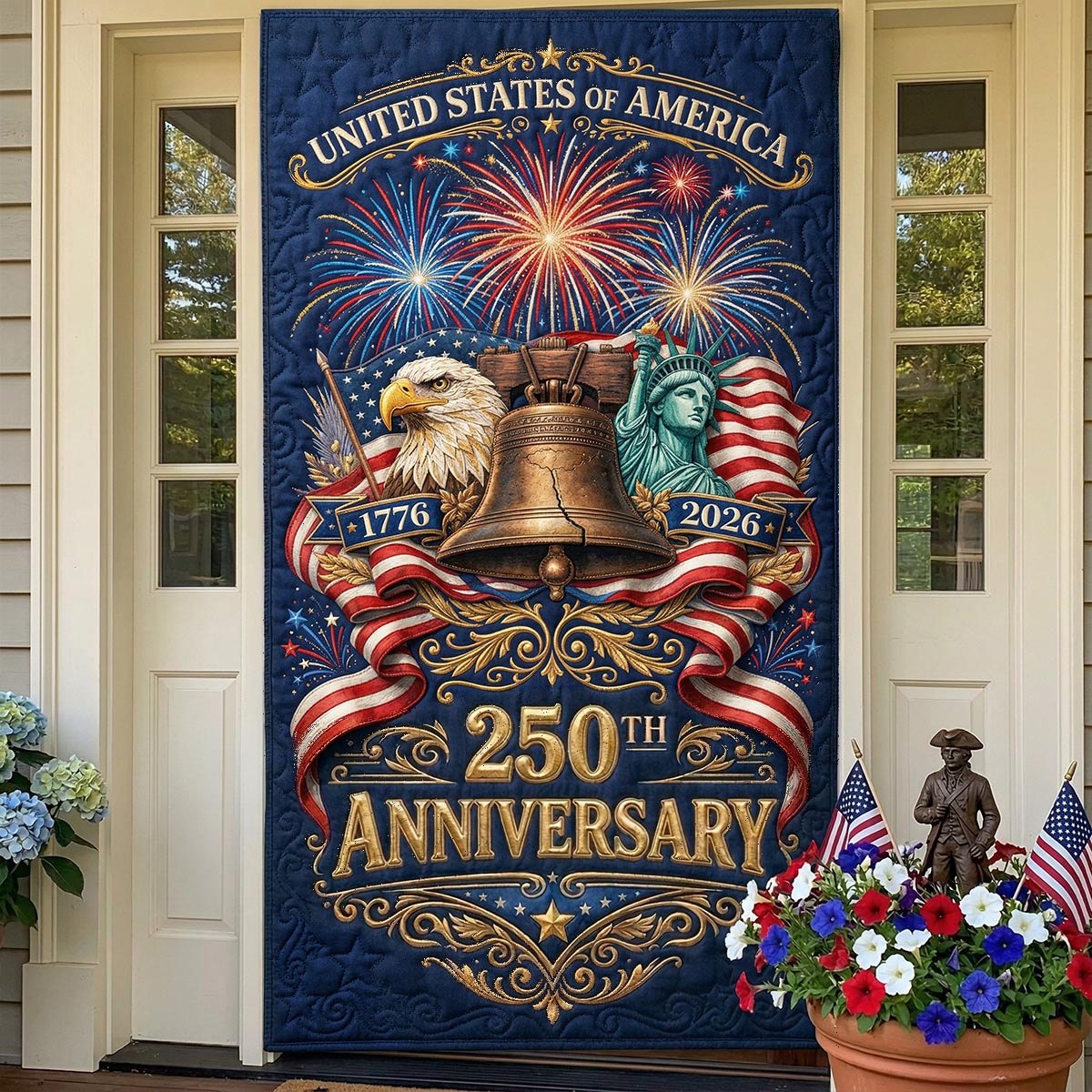 Liberty Celebration Quilted Door Curtain printed door curtain