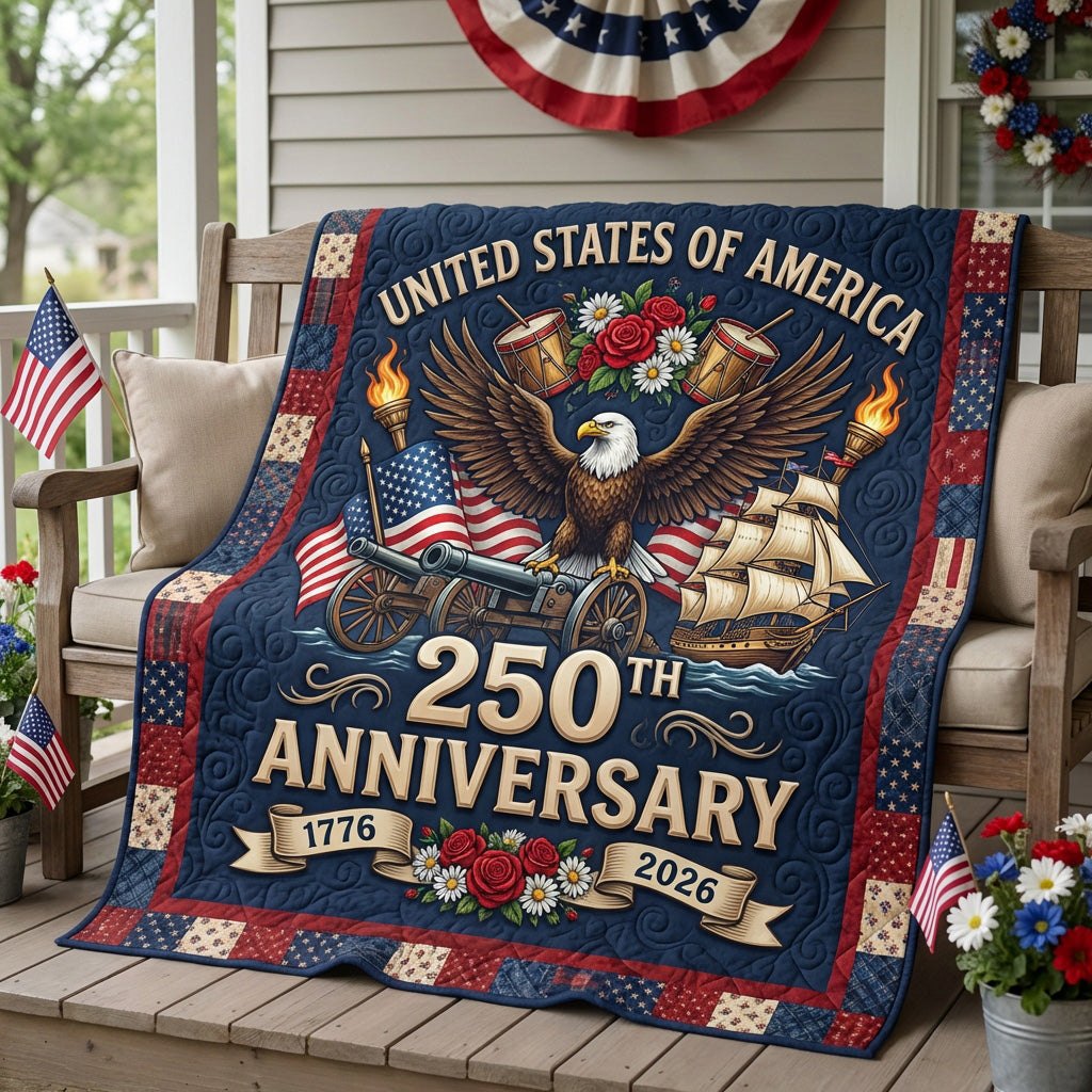 Liberty Crest Quilted Blanket printed blanket