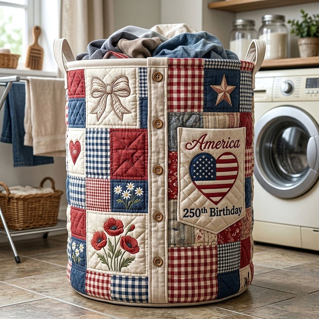 Liberty Legacy Quilted Laundry Hamper printed laundry hamper