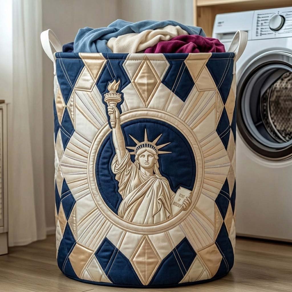 Liberty Radiant Crest Quilted Laundry Hamper printed laundry hamper