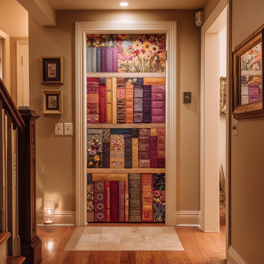 Library Escape Quilted Door Curtain printed door curtain