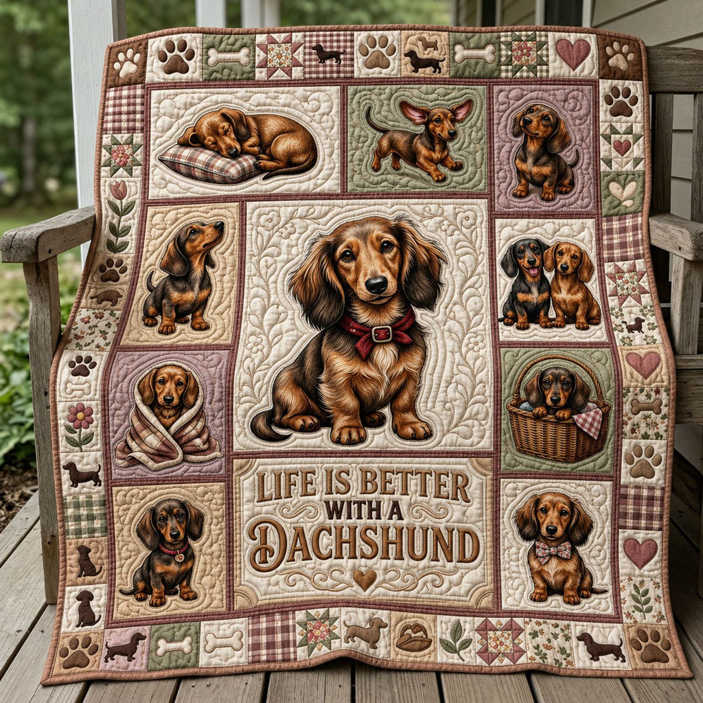 Life Is Better Quilted Blanket printed blanket