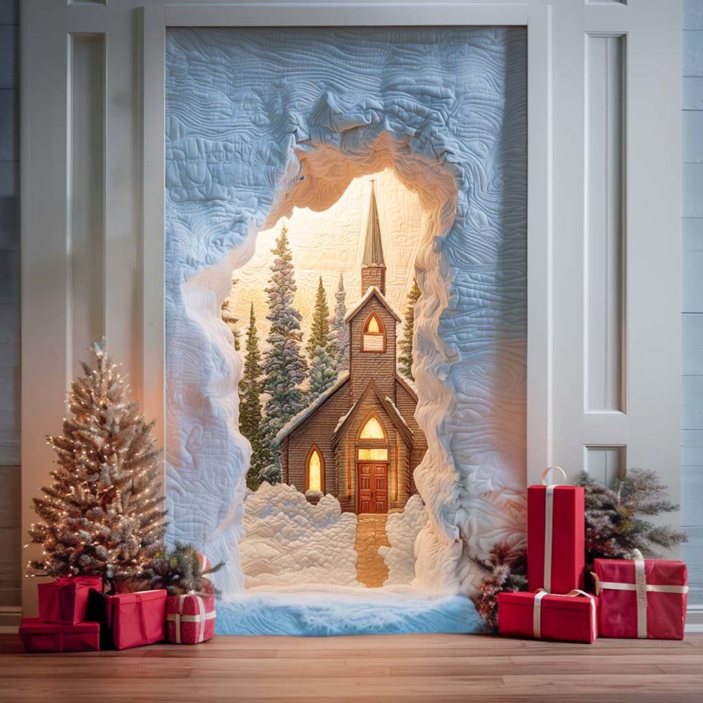 Light of Faith Quilted Door Curtain printed door curtain