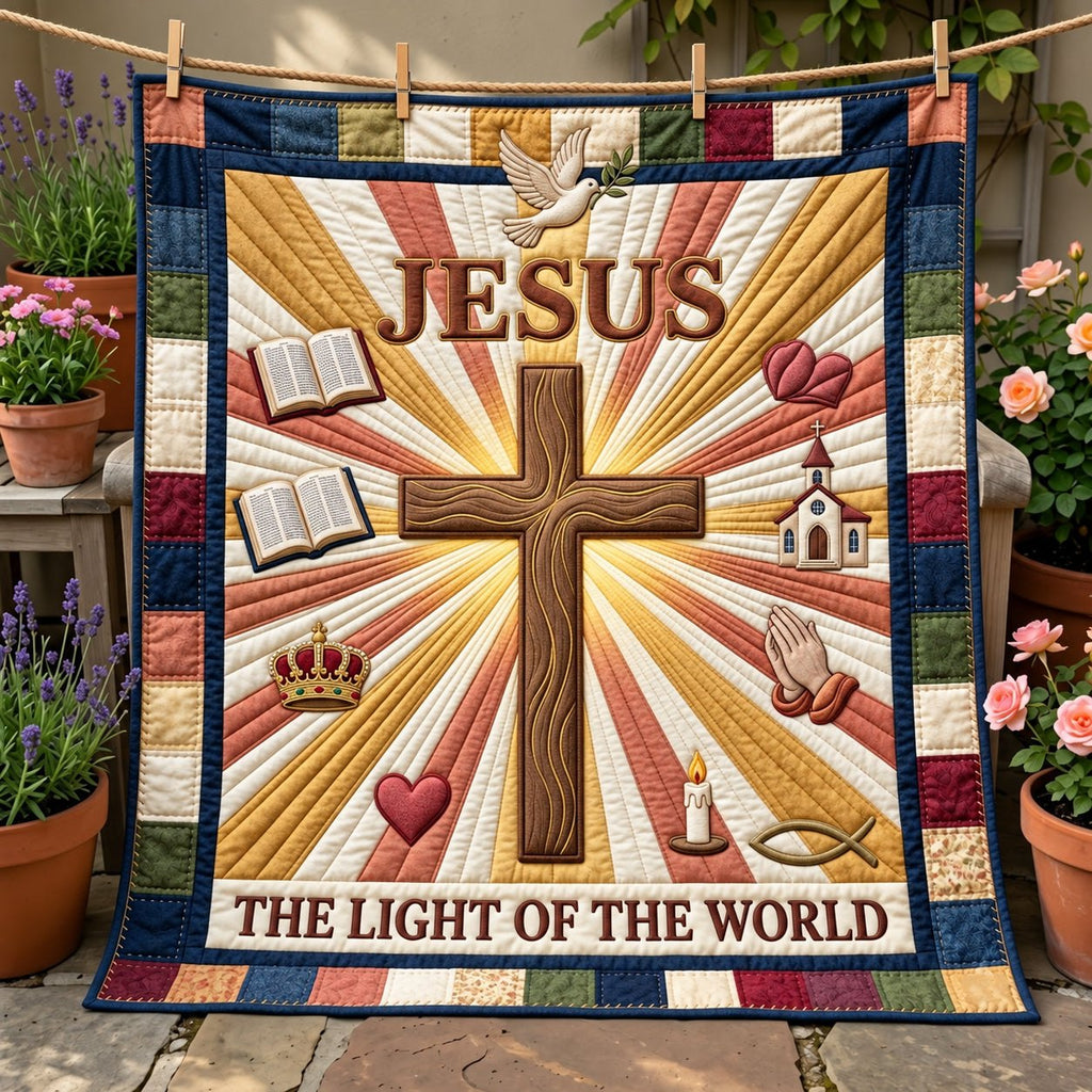 Light Of The World Quilted Blanket printed blanket