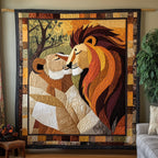 Lionheart Kiss Quilted Blanket printed blanket