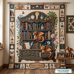 Literary Haven Quilted Blanket QTCUZ printed blanket