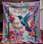 Lord Is My Strength Quilted Blanket printed blanket