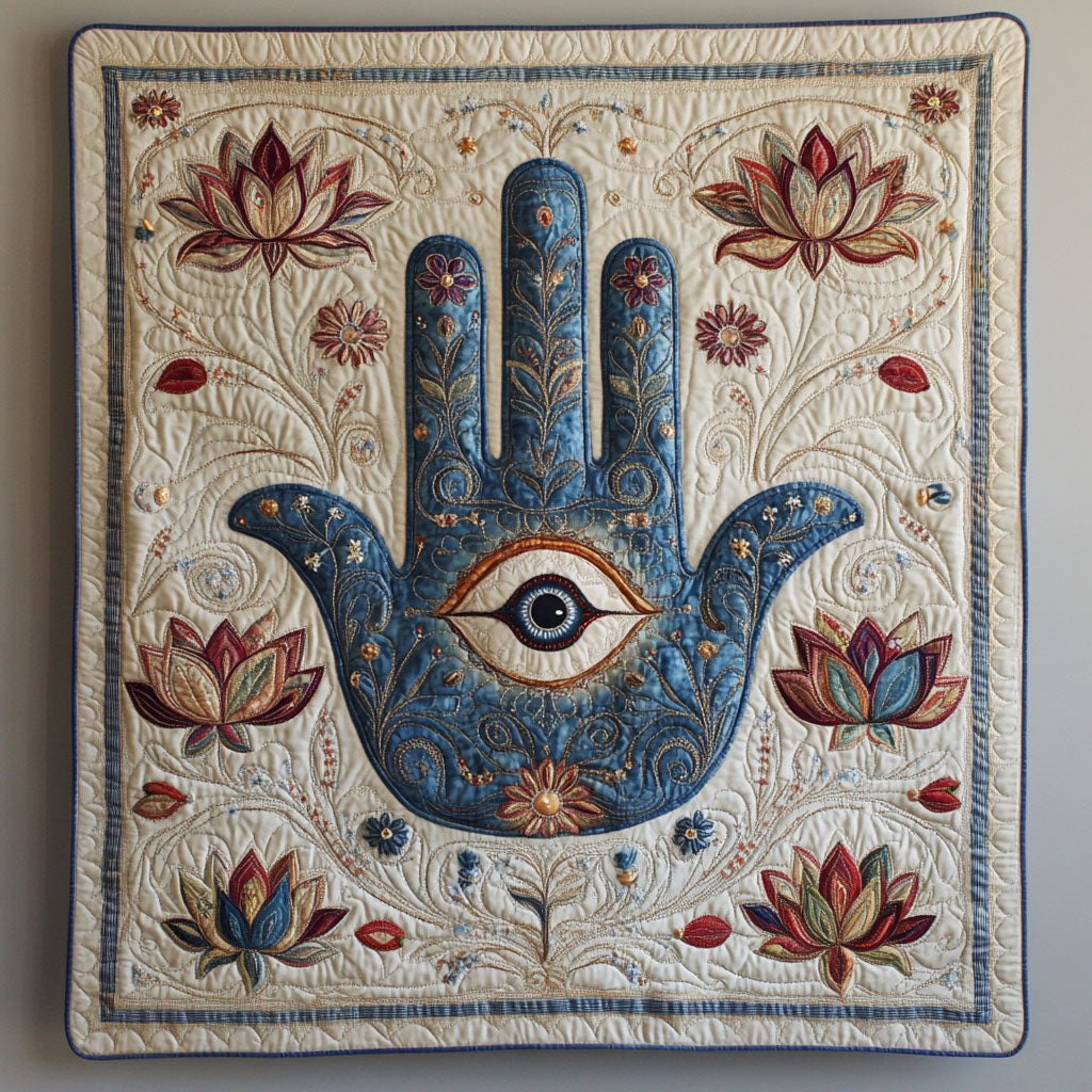Lotus Peacekeeper Quilted Blanket printed blanket