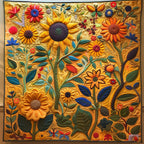 Lovable Sunflowers Quilted Blanket printed blanket