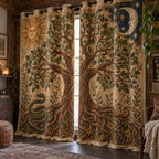 Lunar Serpent Roots Quilted Curtains printed door curtain